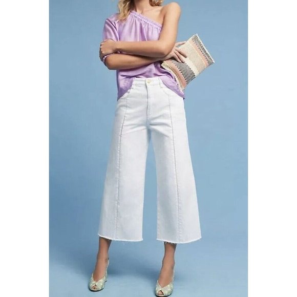 MAEVE ANTHROPOLOGIE Leonie One Shoulder Top Blouse L Large New Purple NWT - Picture 3 of 5